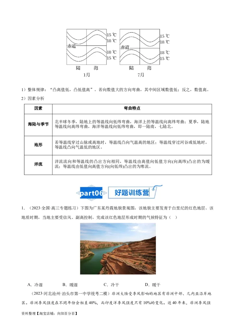 专题05大气环流与气候-口袋书2024年高考地理一轮复习知识清单_新高考复习资料_2024年新高考复习资料_一轮复习资料_完口袋书2024年高考地理一轮复习知识清单