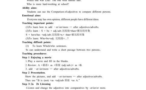 Unit3I&rsquo;mmoreoutgoingthanmysister.全单元教案（5课时）_最新人教版英语八年级上册_老版（含有参考价值）_01教案人教版初中英语八上（多版本）易提分旗舰店