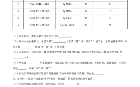 精品解析：2023年上海市徐汇区中考二模化学试题（原卷版）_0122026上海中考一模二模真题试卷_2025-2012年_5.上海中考化学一模二模（12-24）_二模_2023年上海市中考化学二模试卷（15份）