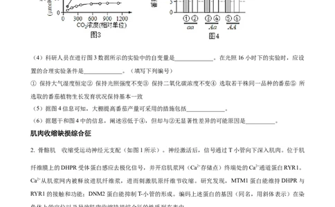 精品解析：2023届上海市黄埔区高三一模生物试题（原卷版）_0122026上海中考一模二模真题试卷_2026年上海一模_上海1500初中高中试卷_高中_高三_模拟卷_生物