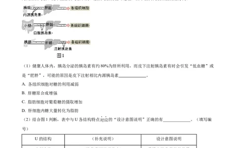精品解析：2023届上海市黄埔区高三一模生物试题（原卷版）_0122026上海中考一模二模真题试卷_2026年上海一模_上海1500初中高中试卷_高中_高三_模拟卷_生物