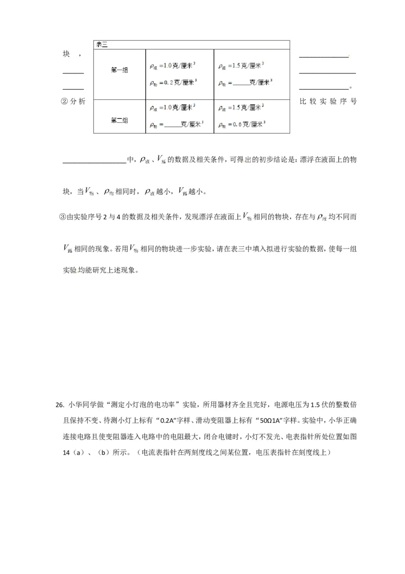 上海市黄浦区2017届九年级4月质量调研（二模）物理试题及答案（word解析版）_0122026上海中考一模二模真题试卷_2025-2012年_4.上海中考物理一模二模（14-24）_二模