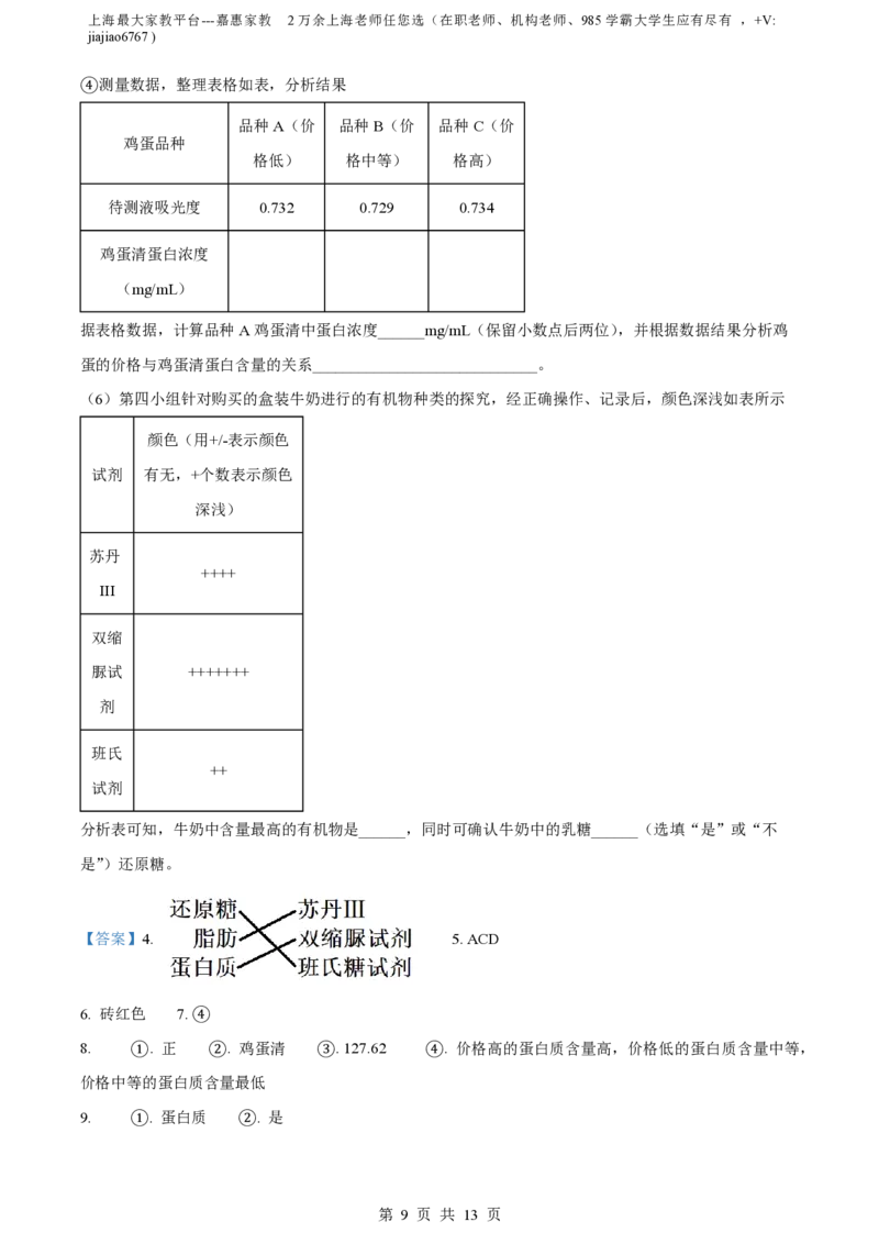 精品解析：上海市某校2023-2024学年高一10月考试生物试题（解析版）_0122026上海中考一模二模真题试卷_2026年上海一模_上海1500初中高中试卷_高中_高一_上学期_1：月考