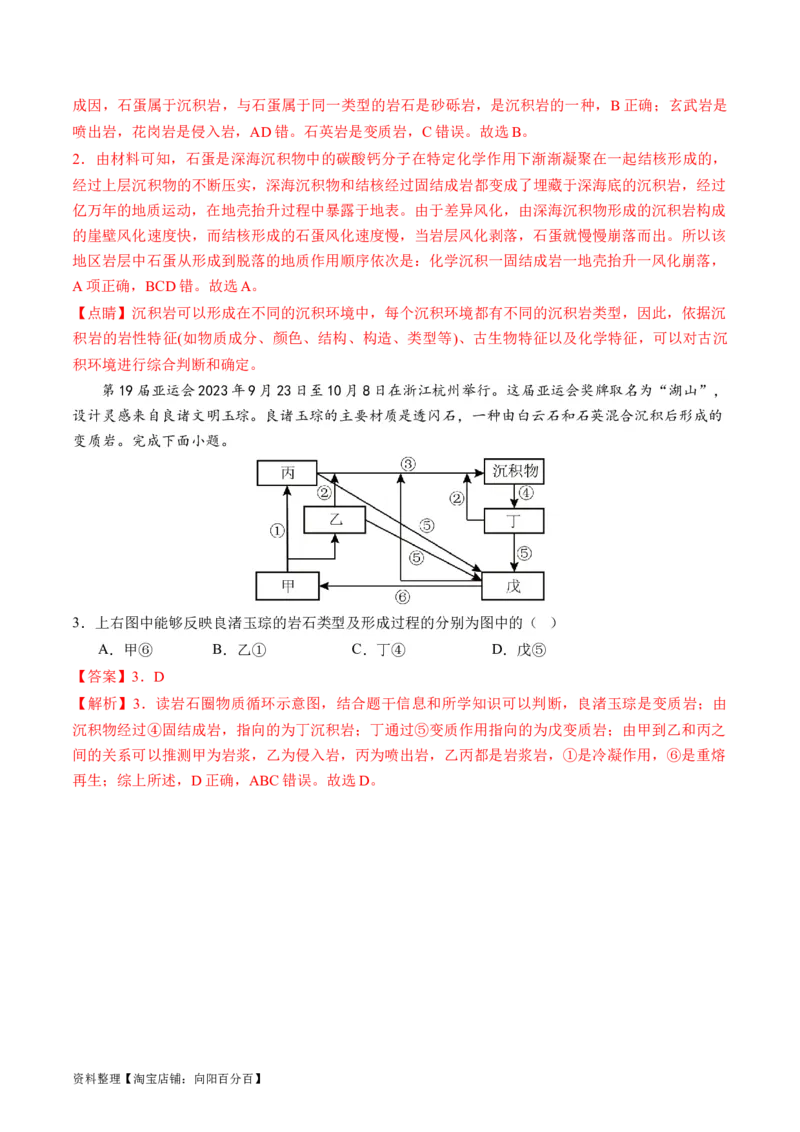 专题05地质运动规律（讲义）（解析版）_新高考复习资料_2024年新高考复习资料_二轮复习资料_2024年高考地理二轮复习讲练测（新教材新高考）_配套讲义_教师版（含答案解析）
