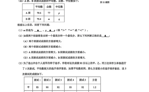 杨浦二模数学试卷_0122026上海中考一模二模真题试卷_2026上海二模更新中1_杨浦