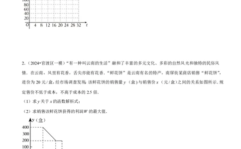 专题04二次函数的实际应用60题专练（原卷版）_0122026上海中考一模二模真题试卷_2026年上海一模_上海1500初中高中试卷_初中_中考数学压轴题（全国通用）
