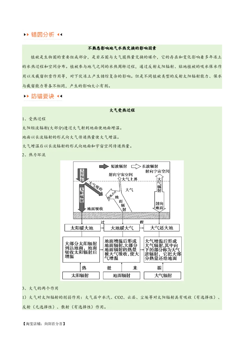 专题03大气运动易错突破（解析版）_新高考复习资料_2024年新高考复习资料_专项复习资料_备战2024年高考地理考试易错题（新高考专用）_教师版（含答案解析）