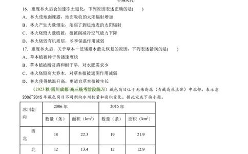 4.3自然环境的整体性（练习）（原卷版）_新高考复习资料_2024年新高考复习资料_一轮复习资料_完备战2024年高考地理一轮复习考点帮（新高考专用）_第二部分自然地理
