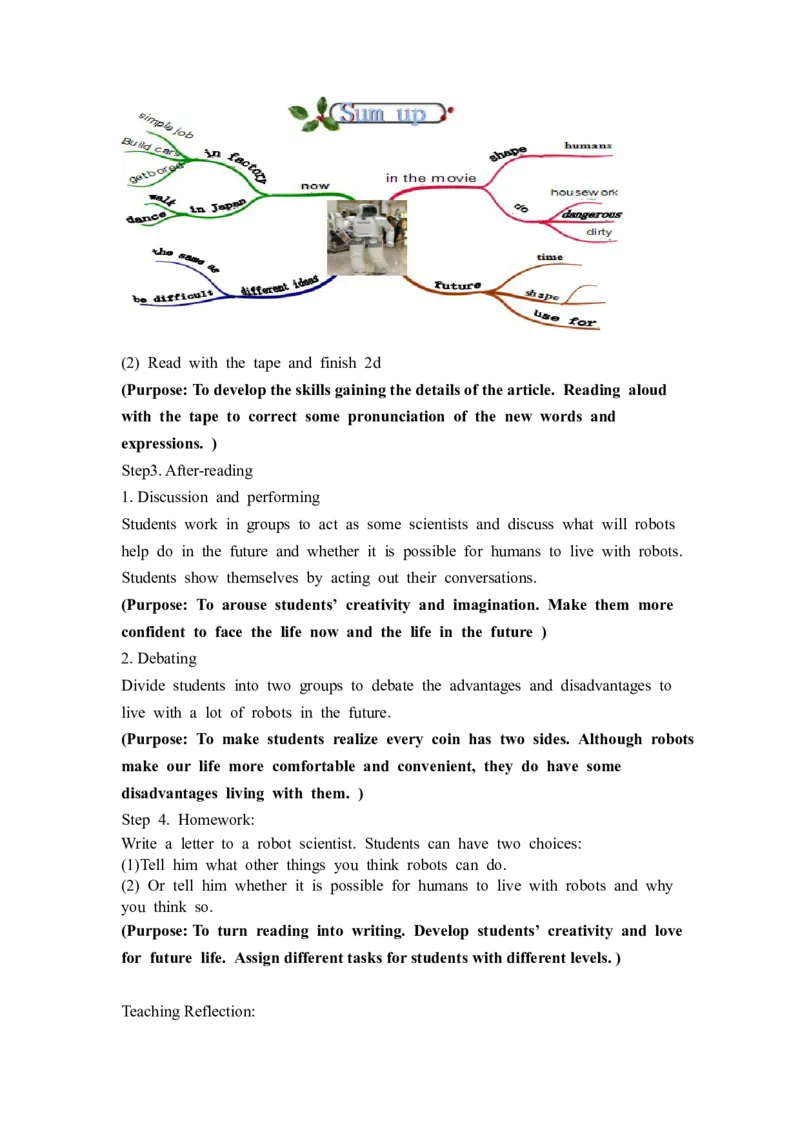 Unit7WillpeoplehaverobotsSectionB说课稿_最新人教版英语八年级上册_老版（含有参考价值）_07教辅资料+课外拓展人教版初中英语八上（多版本）易提分旗舰店_教学辅助资料_Unit7