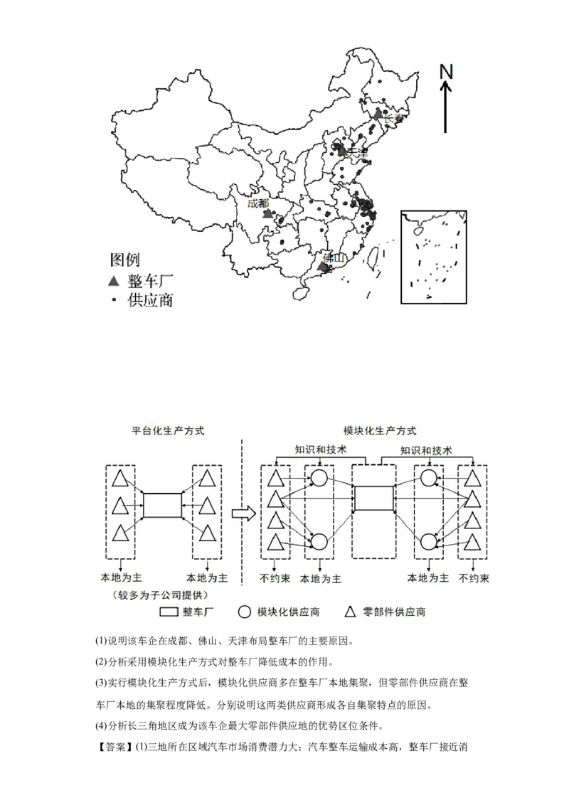 专题09产业区位因素_新高考复习资料_2022年新高考复习资料_2022年高考地理全二轮复习高频考点热点专项突破训练_专题09产业区位因素综合训练（原卷版+解析版）
