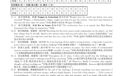 安徽省蚌埠市固镇县固镇县毛钽厂实验中学2024-2025学年高一下学期3月月考英语试卷参考答案_2025年03月试卷_0322安徽省蚌埠市固镇县毛钽厂实验中学2024-2025学年高一下学期3月月考