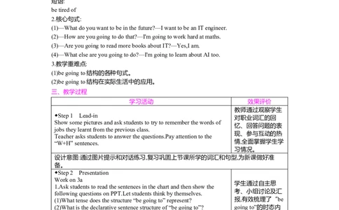 Unit6PlanforYourself第3课时SectionAGrammarfocus(3a-3d)教案人教版（2024）八年级上册_最新人教版英语八年级上册_新版_初中英语8上新更新第二套可选择_04教案（齐全）_中文版（齐全）