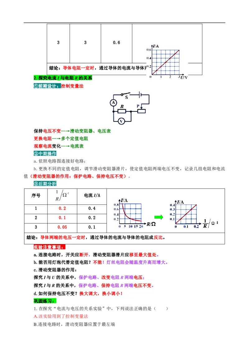《欧姆定律基础过关及重难点突破》_8、物理总复习_8.中考物理总复习_2024年中考复习资料_专项复习资料_2024年中考物理复习_❤更新专项复习