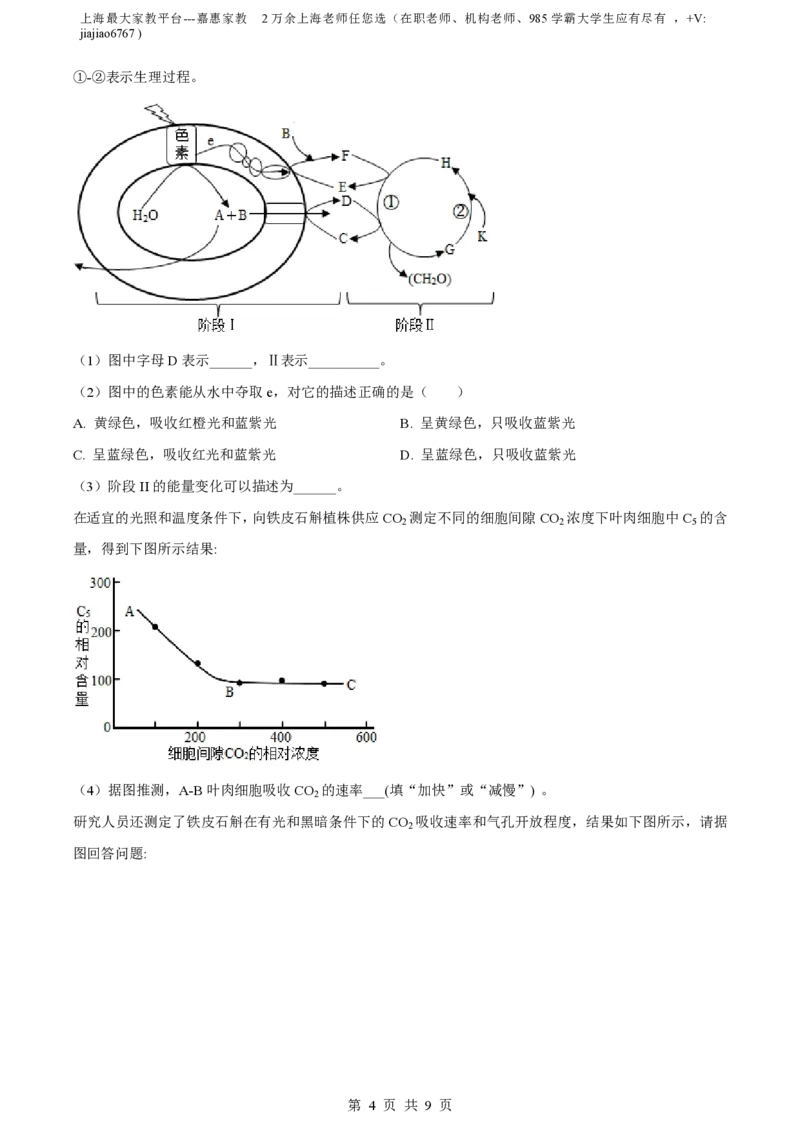 精品解析：上海市华东师范大学二附中2022-2023学年高一下学期期中生物试题（原卷版）_0122026上海中考一模二模真题试卷_2026年上海一模_上海1500初中高中试卷_高中_高一_下学期_2：期中