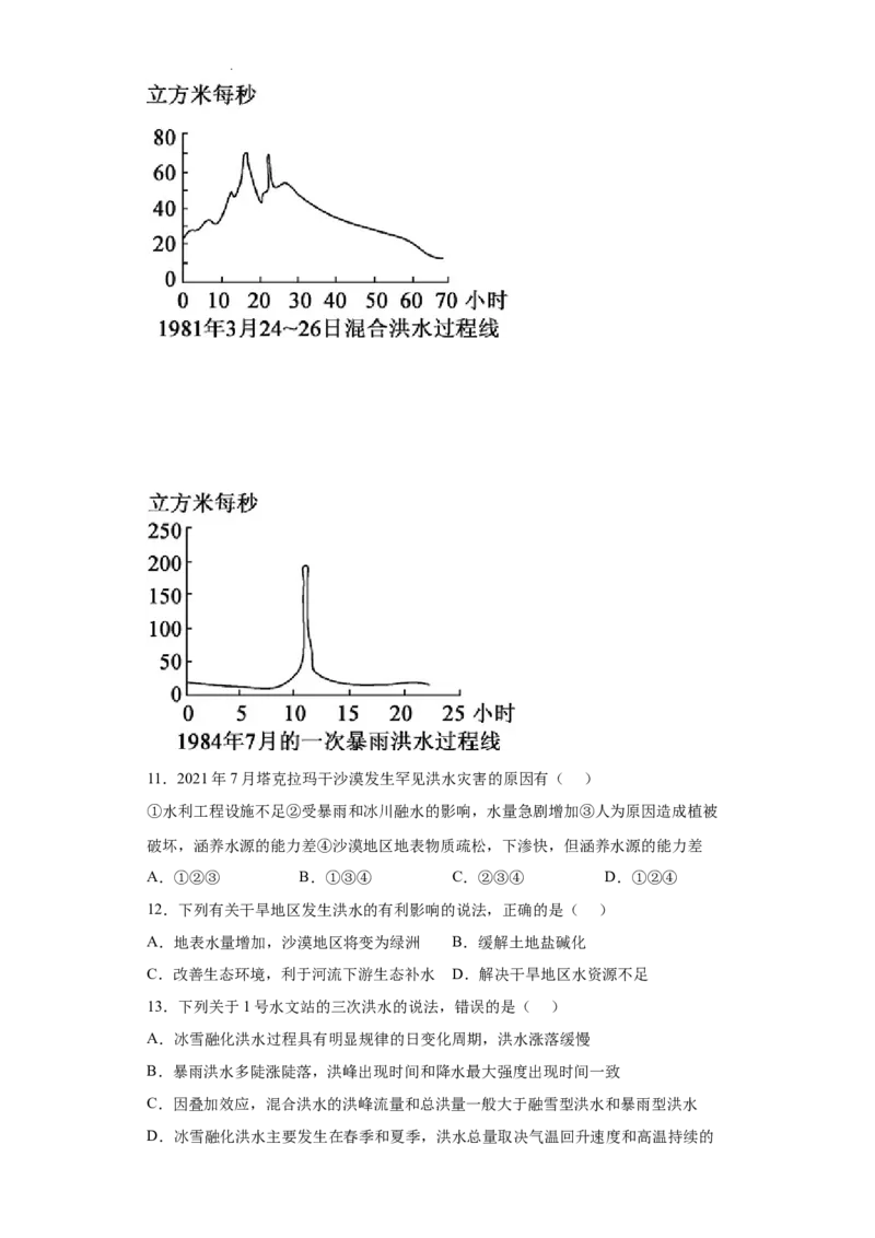 专题06自然灾害(答案版)_新高考复习资料_2022年新高考复习资料_2022年高考地理全二轮复习高频考点热点专项突破训练_专题06自然灾害综合训练（原卷版+解析版）