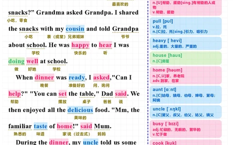 Unit2回家过年_最新人教版英语八年级上册_新版_初中英语8上新更新第三套可选择_05音频+视频_7.课文拆解+视频