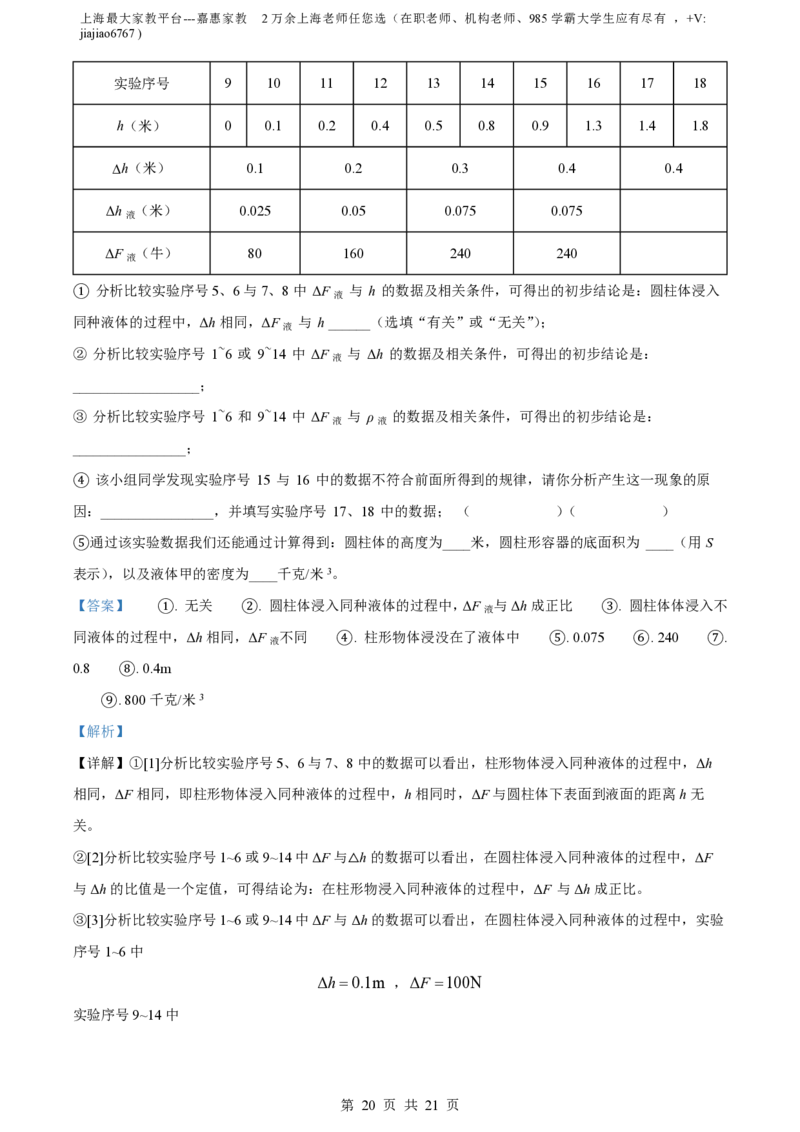 精品解析：上海市徐汇中学2022-2023学年九年级上学期11月期中物理试题（解析版）_0122026上海中考一模二模真题试卷_2026年上海一模_上海1500初中高中试卷_初中_九年级_上学期_2：期中