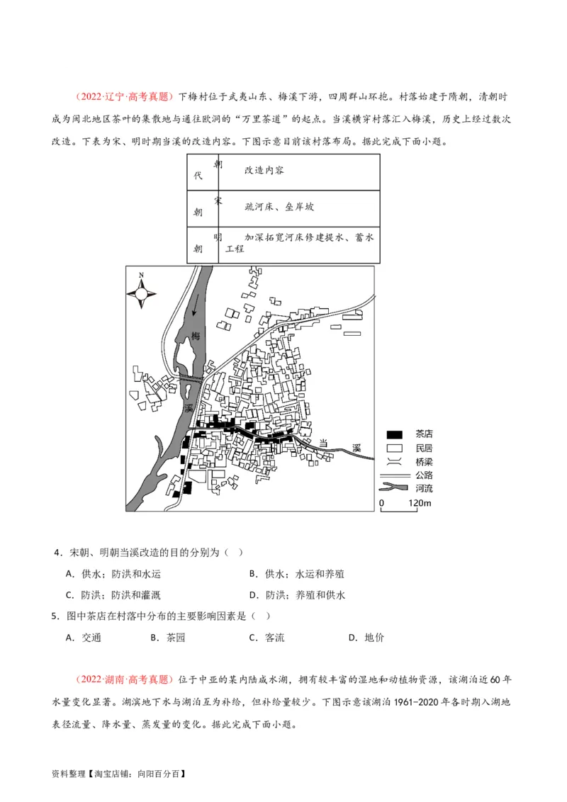 专题07自然界的水循环和水资源的合理利用-口袋书2024年高考地理一轮复习知识清单_新高考复习资料_2024年新高考复习资料_一轮复习资料