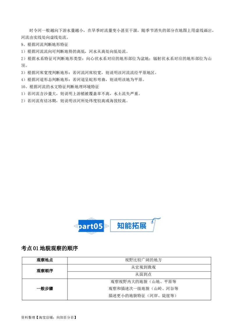 专题09地表形态的塑造-口袋书2024年高考地理一轮复习知识清单_新高考复习资料_2024年新高考复习资料_一轮复习资料_完口袋书2024年高考地理一轮复习知识清单