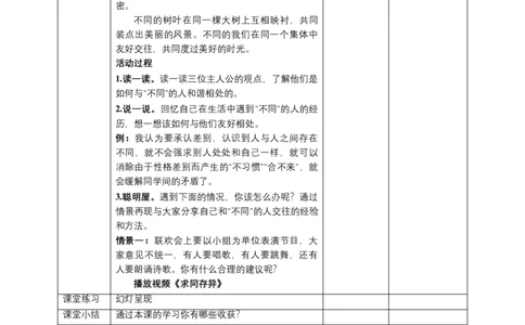 2.不一样的你我他（第二课时）教案-三年级下册道德与法治_26新三年级道法下册（统编版）_版本二_教学课件_课件三无动画效果_2.不一样的你我他（第二课时）