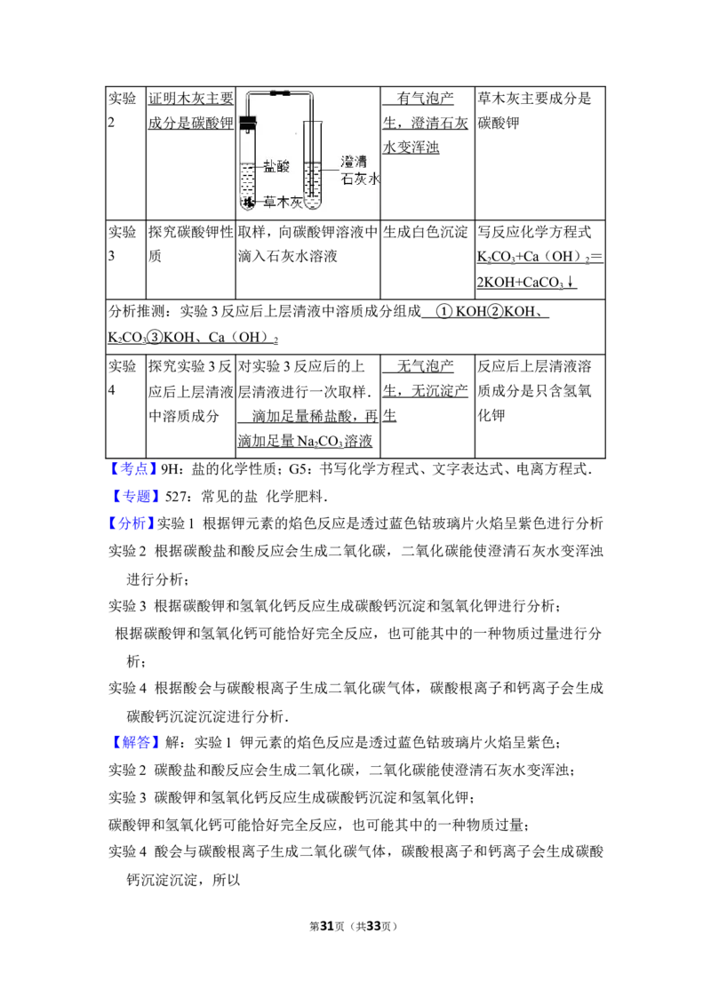 （赠送）2016年上海市黄浦区中考化学三模试卷_0122026上海中考一模二模真题试卷_2025-2012年_5.上海中考化学一模二模（12-24）_一模_2016年上海市中考化学一模试卷（15份）