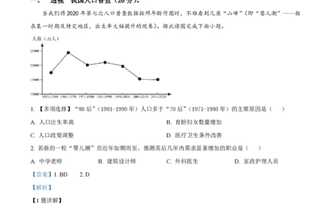 精品解析：上海市上海交通大学附属中学2022-2023学年高二下学期开学摸底考地理试题（解析版）_0122026上海中考一模二模真题试卷_2026年上海一模_上海1500初中高中试卷_高中_高二_下学期