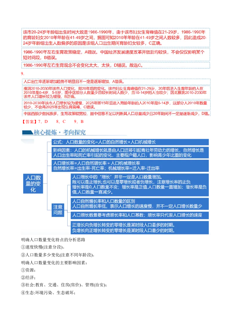 专题08人口与城市（讲义）（解析版）_新高考复习资料_2024年新高考复习资料_二轮复习资料_2024年高考地理二轮复习讲练测（新教材新高考）_配套讲义_教师版（含答案解析）
