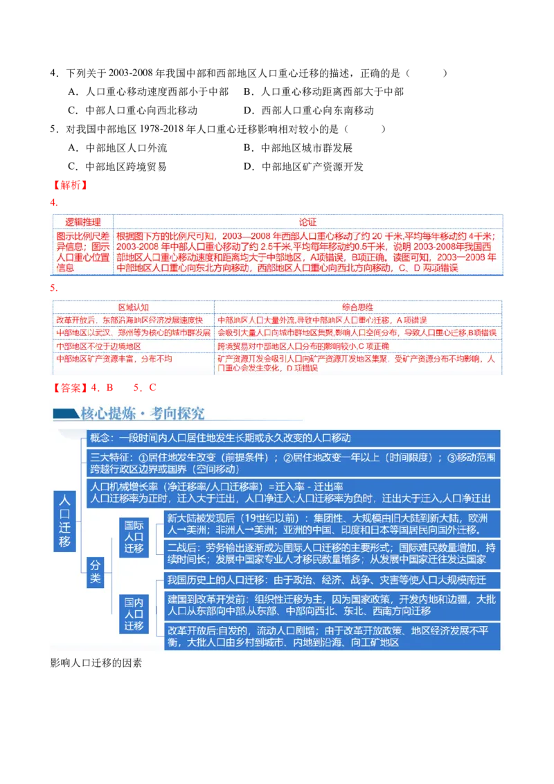专题08人口与城市（讲义）（解析版）_新高考复习资料_2024年新高考复习资料_二轮复习资料_2024年高考地理二轮复习讲练测（新教材新高考）_配套讲义_教师版（含答案解析）