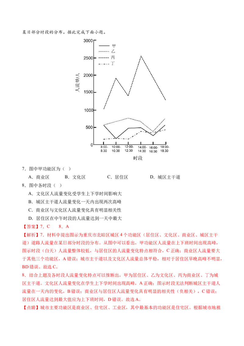 专题08人口与城市（讲义）（解析版）_新高考复习资料_2024年新高考复习资料_二轮复习资料_2024年高考地理二轮复习讲练测（新教材新高考）_配套讲义_教师版（含答案解析）