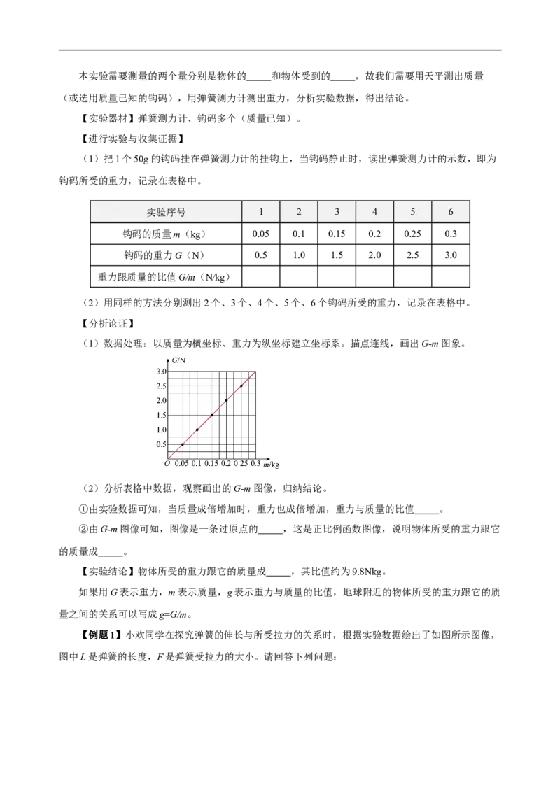 专题07力（知识梳理+典例+练习）(学生版）_8、物理总复习_8.中考物理总复习_2024年中考复习资料_一轮复习资料_完2024年中考物理一轮复习课件+练习_配套练习