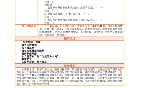 14.2《我们共同的梦想&mdash;&mdash;为梦想插上翅膀》教案设计(1)_26新二年级道法下册（统编版）_版本一_部编版道德与法治2下_2026春新版_第三套-wu_01课件+教案+习题第1套