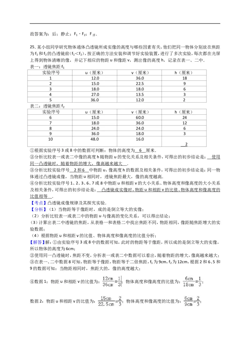 上海市黄埔区2016届九年级4月质量调研（二模）物理试题及答案（word解析版）_0122026上海中考一模二模真题试卷_2025-2012年_4.上海中考物理一模二模（14-24）_二模