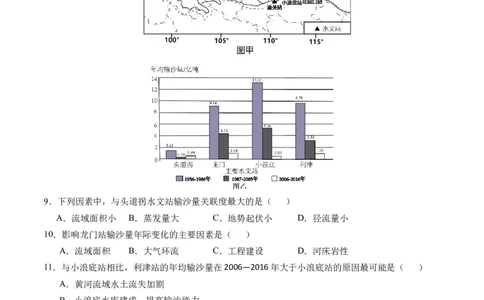 专题04微专题水量平衡、含沙量与输沙量、湖泊（练习）（原卷版）_新高考复习资料_2024年新高考复习资料_二轮复习资料_2024年高考地理二轮复习讲练测（新教材新高考）_配套练习