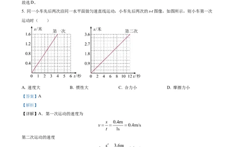 精品解析：2024年上海市崇明区中考二模物理试题（解析版）_0122026上海中考一模二模真题试卷_2025-2012年_4.上海中考物理一模二模（14-24）_二模