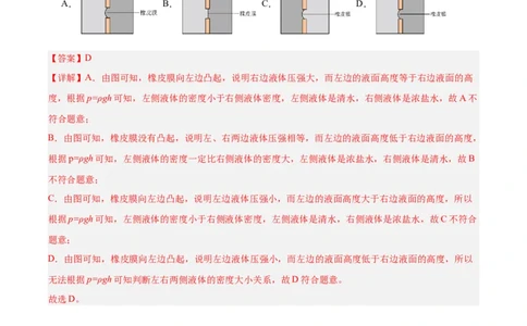 专题11液体压强（解析版）_8、物理总复习_8.中考物理总复习_2024年中考复习资料_一轮复习资料_完备战2024年中考物理一轮复习讲义练习（全国通用）_教师版（含答案解析）