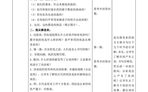 11我是一张纸第一课时教案_26新二年级道法下册（统编版）_版本一(1)_部编版道德与法治2下_旧版_道法2下课件教案_02.道法2下教案设计_教案第一套