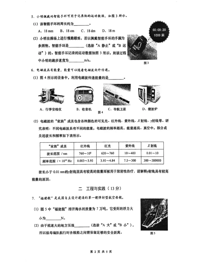 闵行二模物理试卷_0122026上海中考一模二模真题试卷_2026上海二模更新中1_闵行