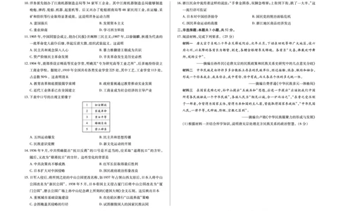 安徽省合肥六中等学校2025级高一上学期2月期末考试历史_2026年02月高一试卷_260214安徽省合肥六中等学校2025级高一上学期2月期末考试（全科）