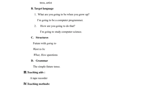 八年级英语上册教案：Unit6I&rsquo;mgoingtostudycomputerscience._最新人教版英语八年级上册_老版（含有参考价值）_01教案人教版初中英语八上（多版本）易提分旗舰店