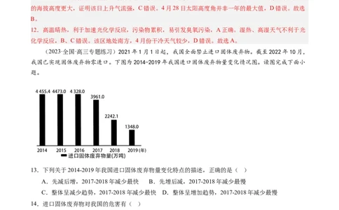 5.1环境问题与可持续发展（练习）（解析版）_新高考复习资料_2024年新高考复习资料_一轮复习资料_完备战2024年高考地理一轮复习考点帮（新高考专用）_第三部分人文地理