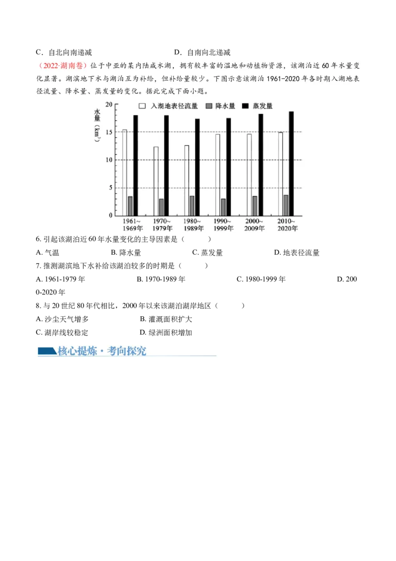 专题04水体运动规律（讲义）（原卷版）_新高考复习资料_2024年新高考复习资料_二轮复习资料_2024年高考地理二轮复习讲练测（新教材新高考）_配套讲义