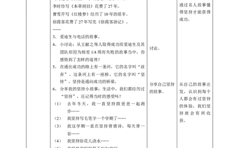 15坚持才会有收获第一课时教案_26新二年级道法下册（统编版）_版本一_部编版道德与法治2下_旧版_道法2下课件教案_01.道法2下第2套课件+核心素养教案_15坚持才会有收获