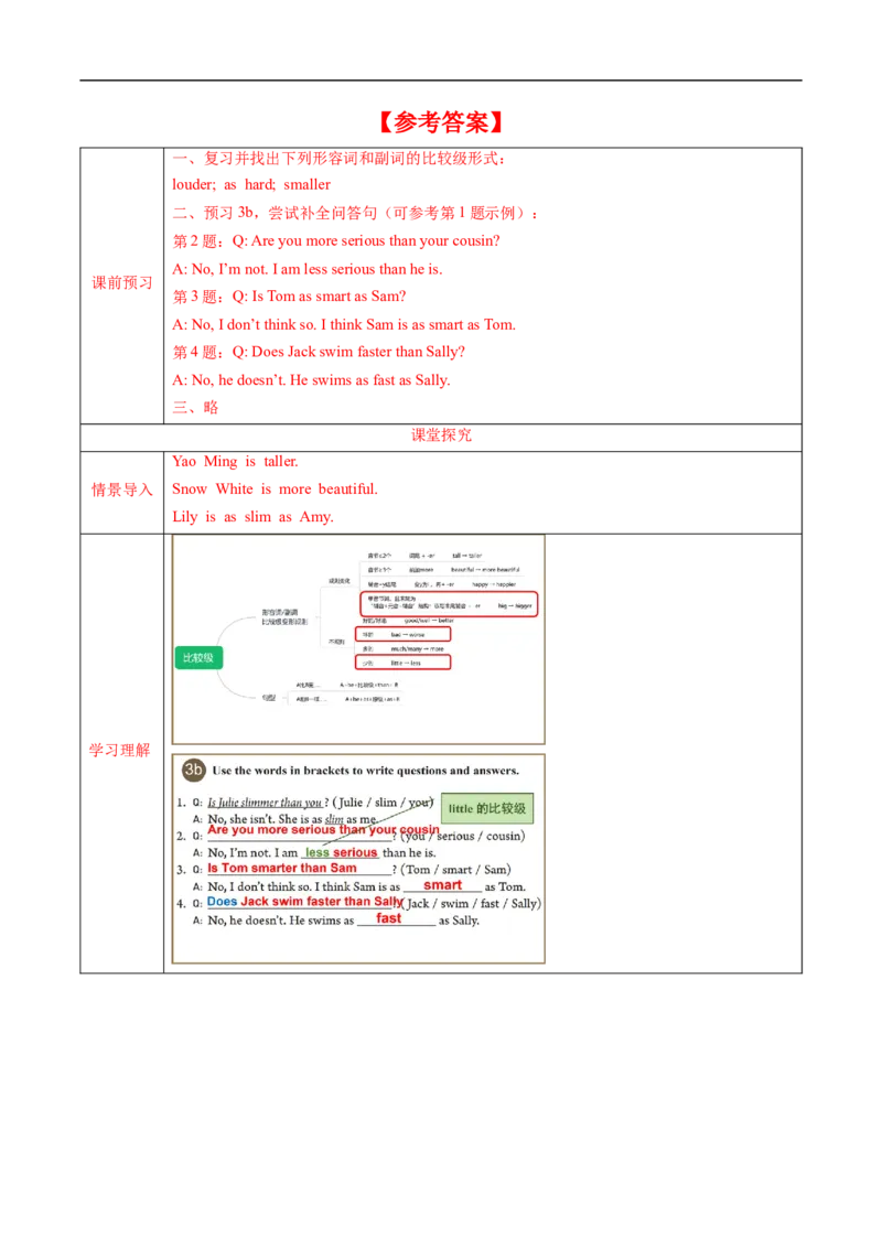 Unit3课时3SectionA（GrammarFocus）（导学案）_最新人教版英语八年级上册_新版_初中英语8上新更新第一套可选择_01.U1-U3.英语8上-教案+PPT课件+导学案+分层作业第1套_Unit3