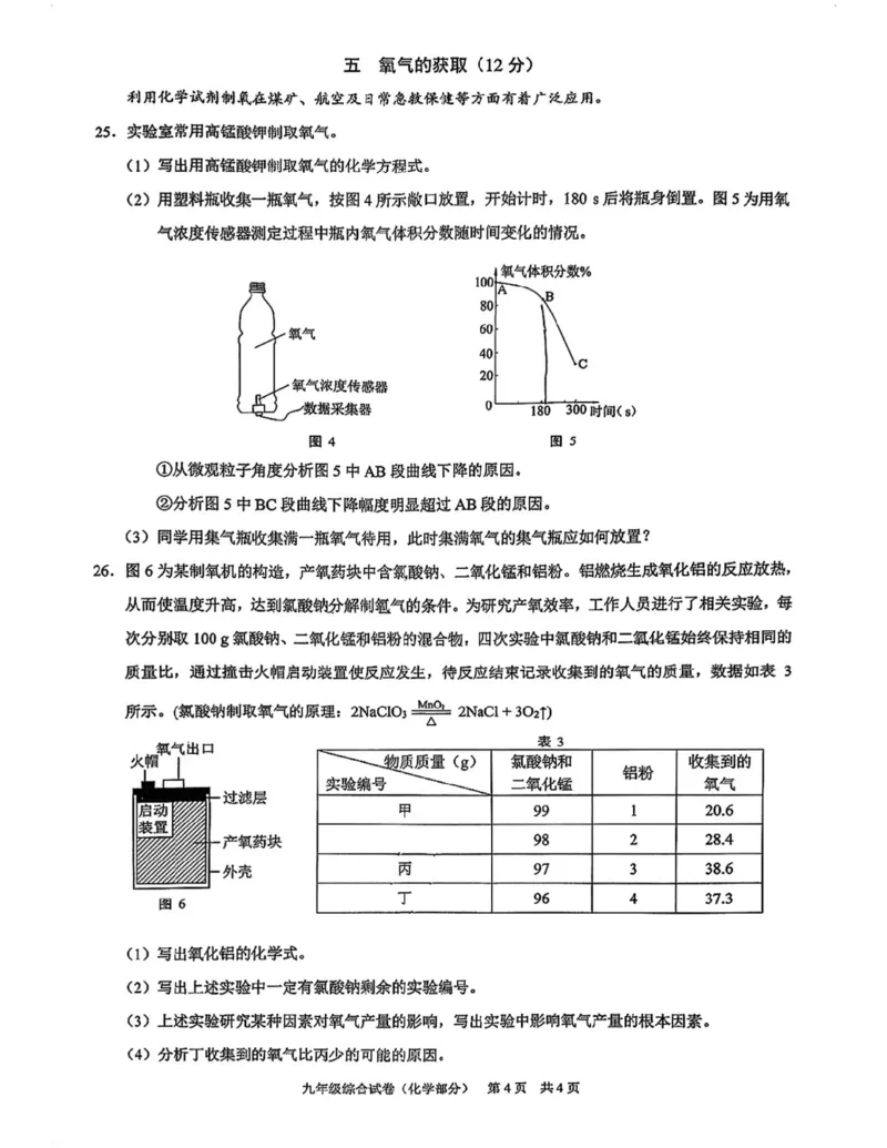 黄浦区二模化学试卷_0122026上海中考一模二模真题试卷_2026上海二模更新中1_黄浦
