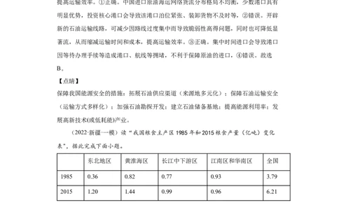 专题22资源安全与国家安全_新高考复习资料_2022年新高考复习资料_2022年高考地理全二轮复习高频考点热点专项突破训练_专题22资源安全与国家安全综合训练（原卷版+解析版）