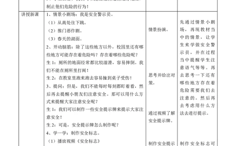 2.8安全地玩第二课时教案(1)_26新二年级道法下册（统编版）_版本二_教学设计_教案1
