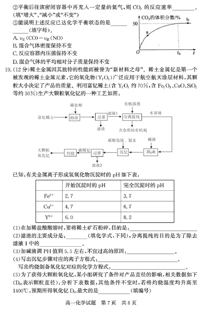 山东省济宁市兖州区2024-2025学年高一下学期期中考试化学试题_2025年05月试卷_0529山东省济宁市兖州区2024-2025学年高一下学期期中考试