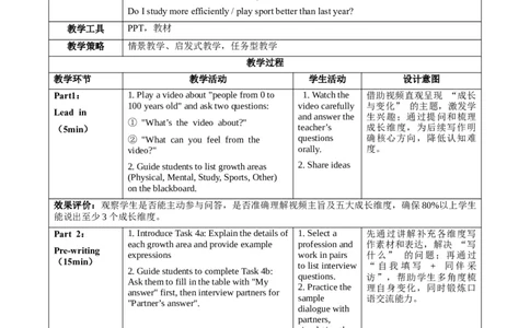 Unit3课时7SectionB(Project4a-4d)（教学设计）_最新人教版英语八年级上册_新版_初中英语8上新更新第一套可选择_01.U1-U3.英语8上-教案+PPT课件+导学案+分层作业第1套_Unit3