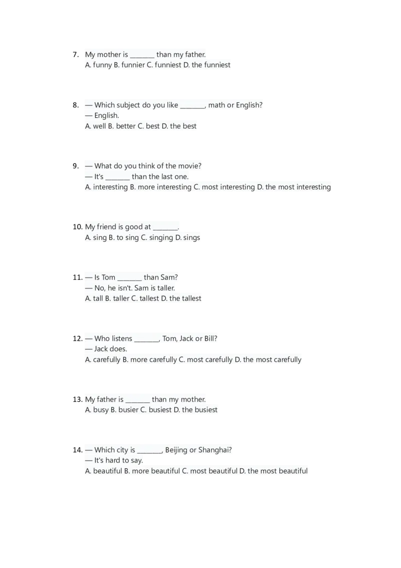 人教版八上英语Unit3讲义（学生版）_最新人教版英语八年级上册_新版_初中英语8上新更新第三套可选择_03讲义_讲义赠送参考