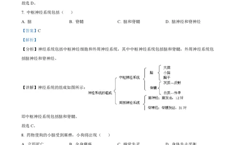 精品解析：上海市徐汇中学2022-2023学年八年级上学期期末生物试题（解析版）_0122026上海中考一模二模真题试卷_2026年上海一模_上海1500初中高中试卷_初中_八年级_上学期_3：期末